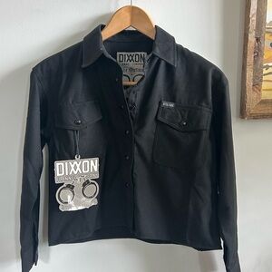 DIXXON The Outlaw Cropped Black Flannel Small NWT